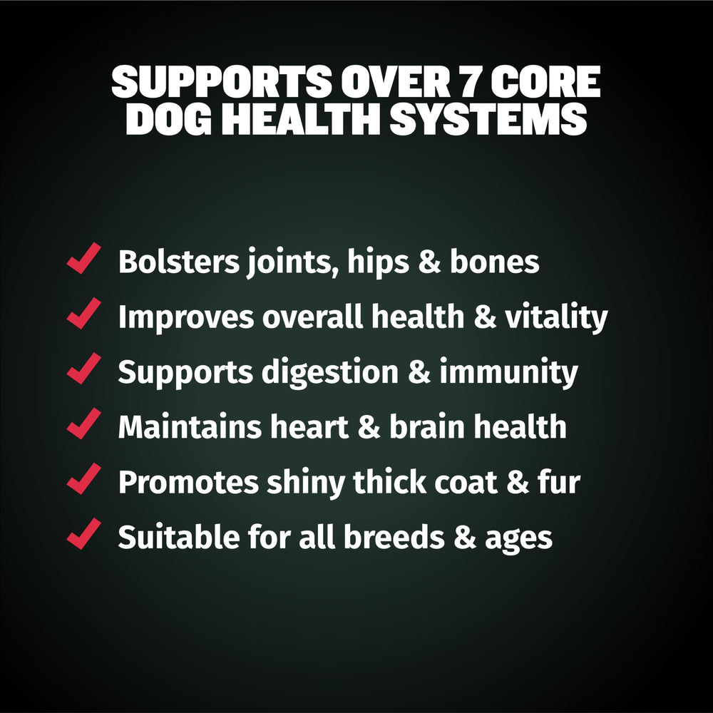 7-in-1 Total Health & Immunity Dog Multivitamin Powder - Omega 3 Vitamin Supplements for Immune System, Heart, Digestive & Joint Health - Puppy & Adult Dogs Vitamins for All Breeds, 13Oz Bag
