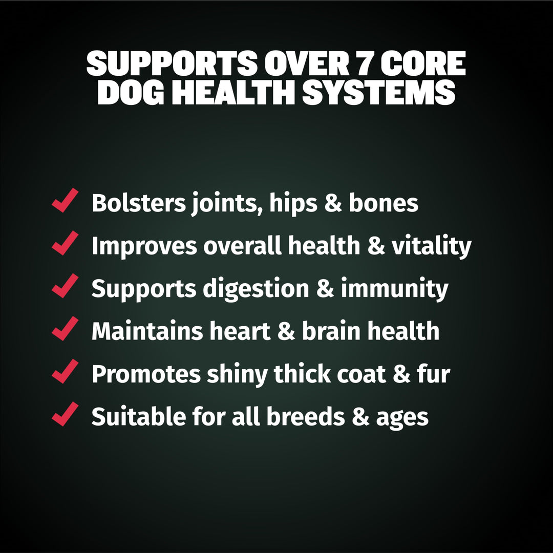 7-in-1 Total Health &amp; Immunity Dog Multivitamin Powder - Omega 3 Vitamin Supplements for Immune System, Heart, Digestive &amp; Joint Health - Puppy &amp; Adult Dogs Vitamins for All Breeds, 13Oz Bag