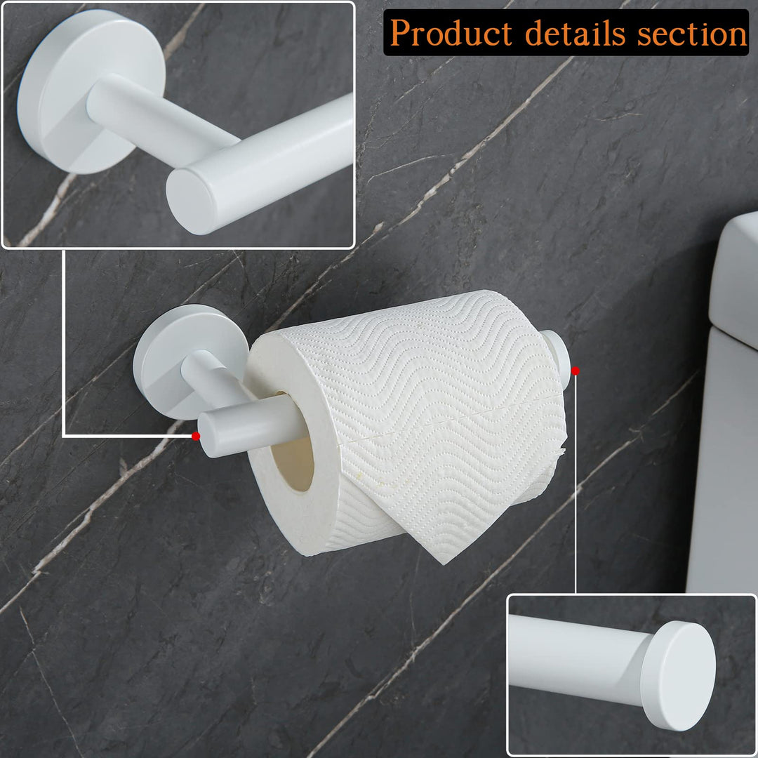 SEABEFORE White Toilet Roll Holder Bathroom Toilet Pape
