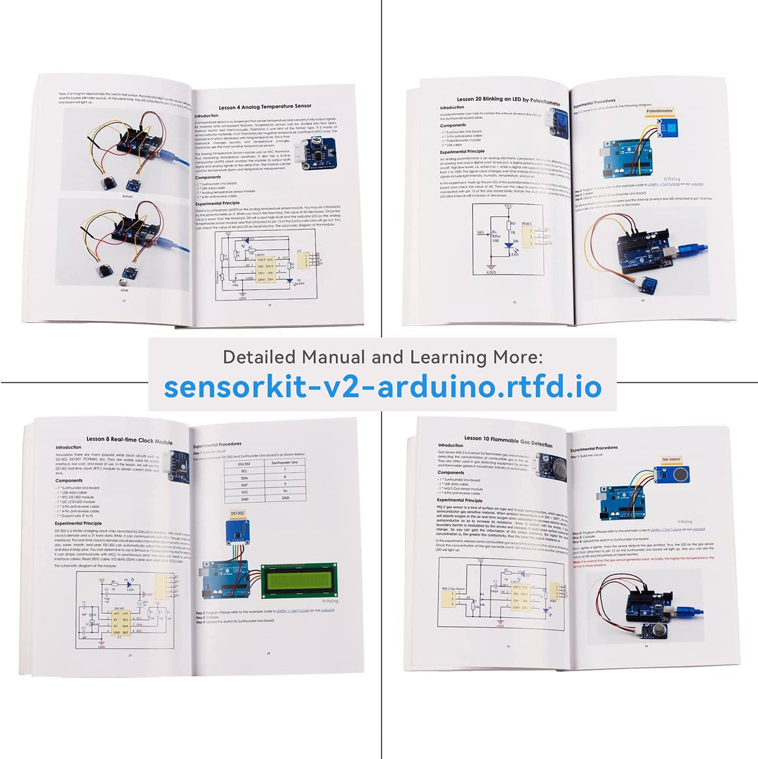 Ultimate 2560 Sensor Kit V2.0 Compatible with Arduino R3 Mega2560 Mega328 Nano - Including 98 Page Instructions Book