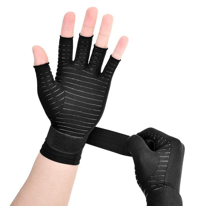 Copper Wrist Compression Arthritis Gloves (1 Pair), Wri