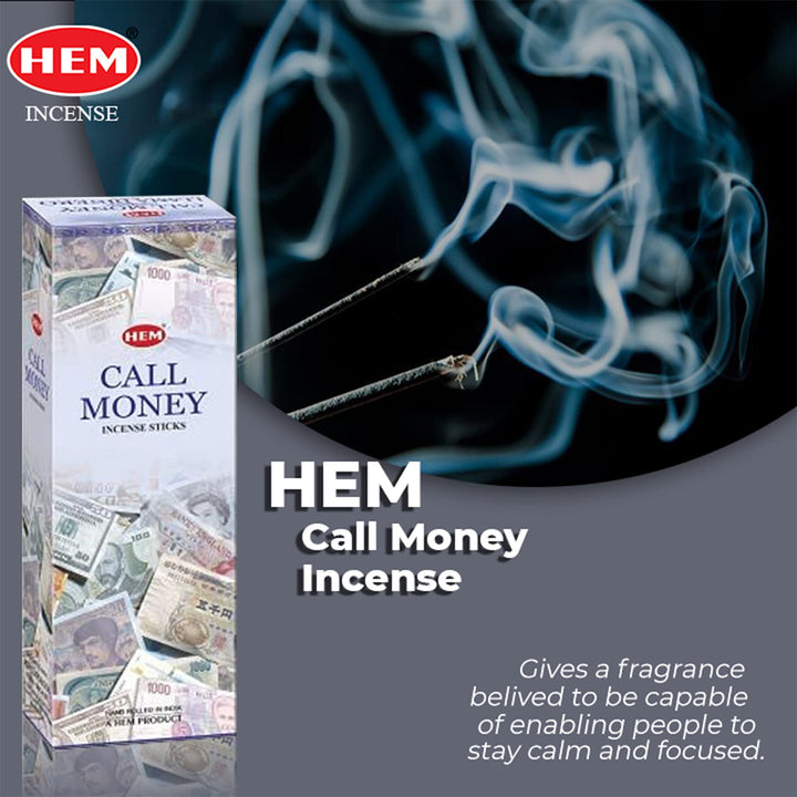 Call Money Hexa Incense Stick, 6packs X 20 Sticks= 120 Sticks