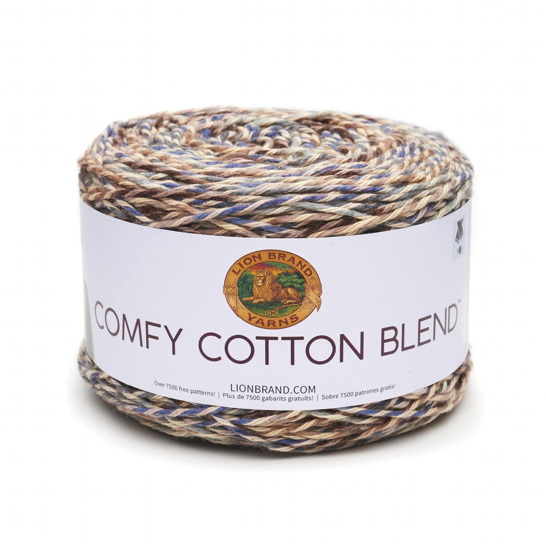 (1 Skein) Lion Brand Yarn Comfy Cotton Blend Yarn, Driftwood