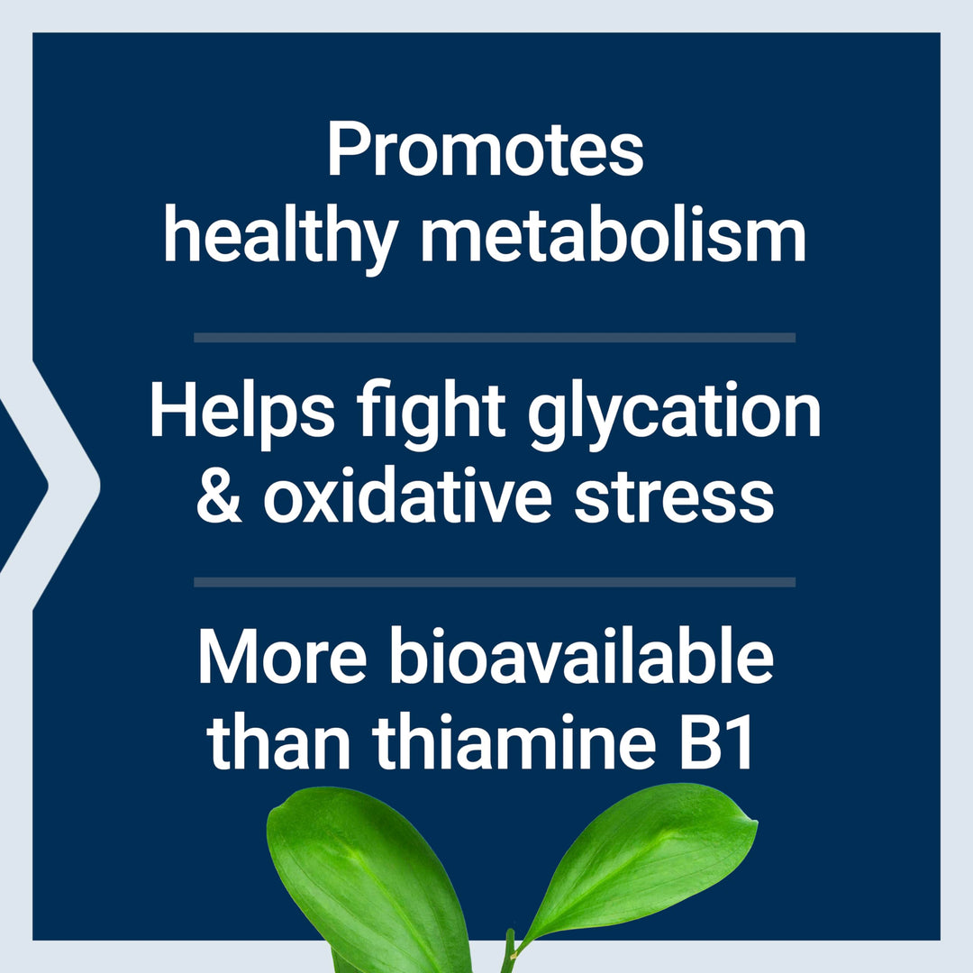 Mega Benfotiamine, 250 mg, a Fat-Soluble Form of thiamine, Healthy Metabolism, Ultra-bioavailable Vitamin B1, high Potency, Gluten-Free, Non-GMO, Vegetarian, 120 Capsules