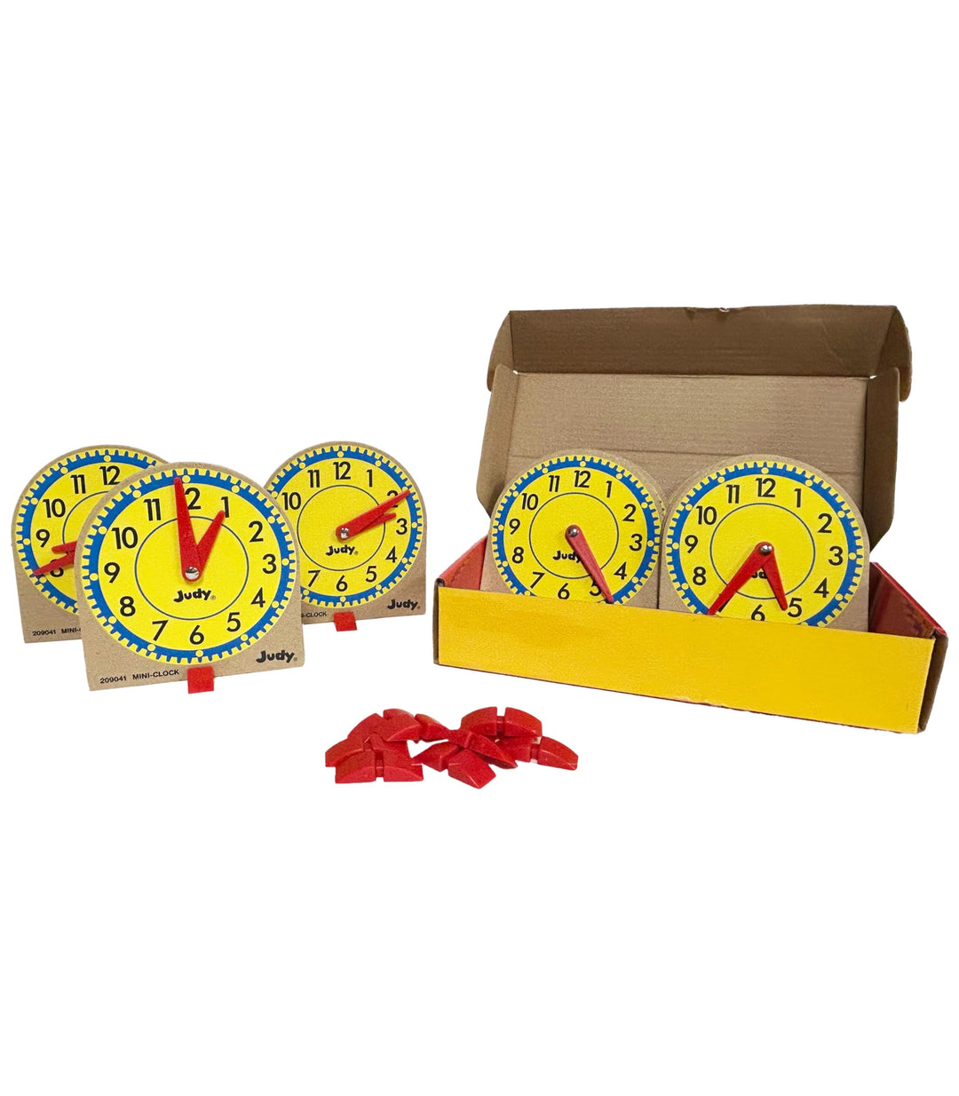Carson Dellosa 12 Mini Judy Clocks Set, 4 x 4 Learning Clock for Kids Ages 4-8, Kids Analog Clock for Teaching Time, Teaching Time Activity Set for Schools, Homeschool and Daycare
