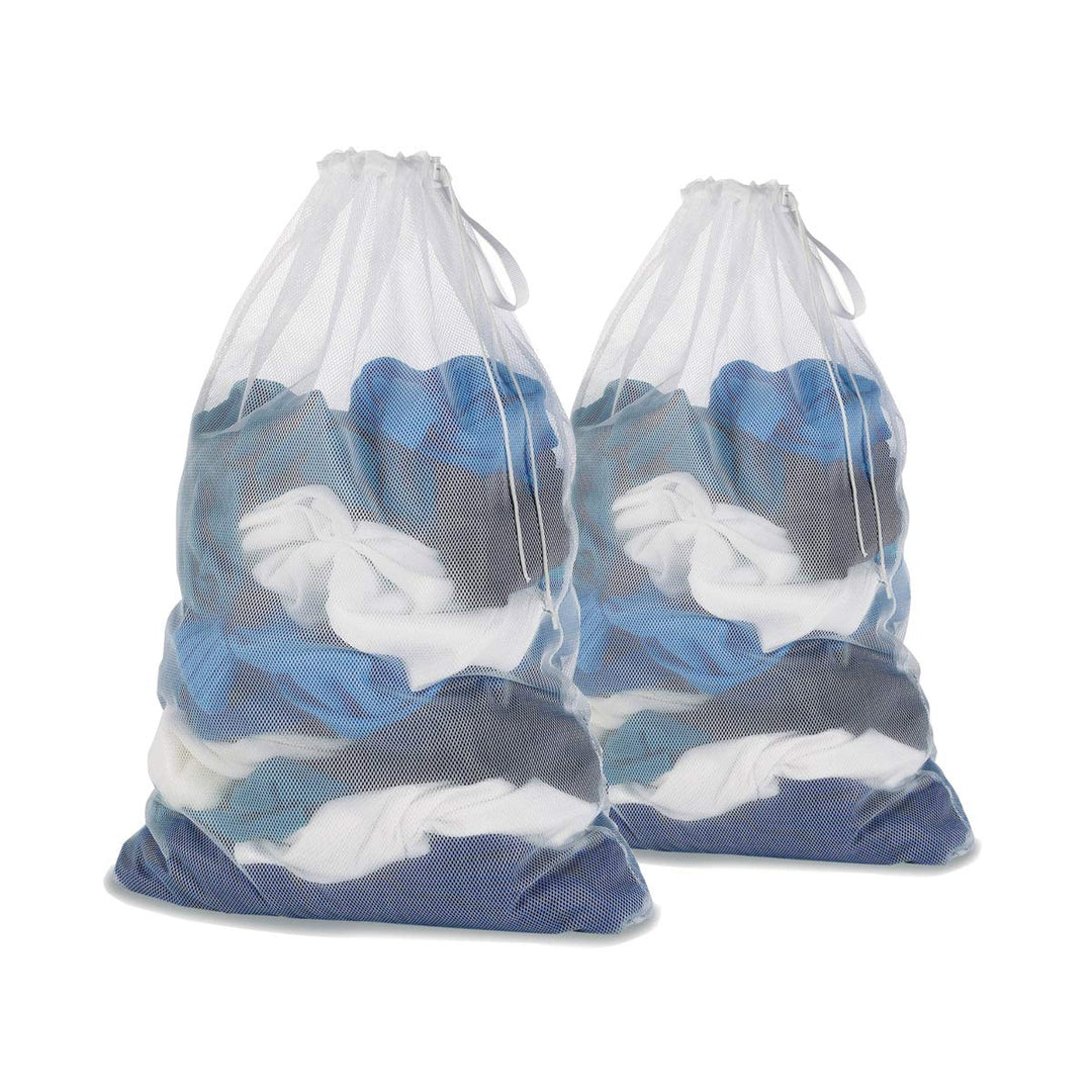 Mesh Laundry Bag With Drawstring For Delicates, Washing