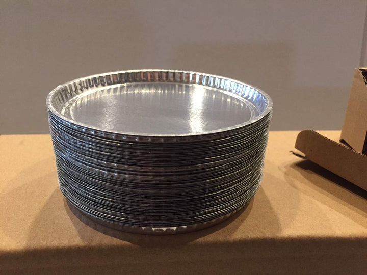 90mm Disposable Aluminum Weighing Dish/Pans for Moisture Analyzers - 1 Box of 50 Pans TM Brand