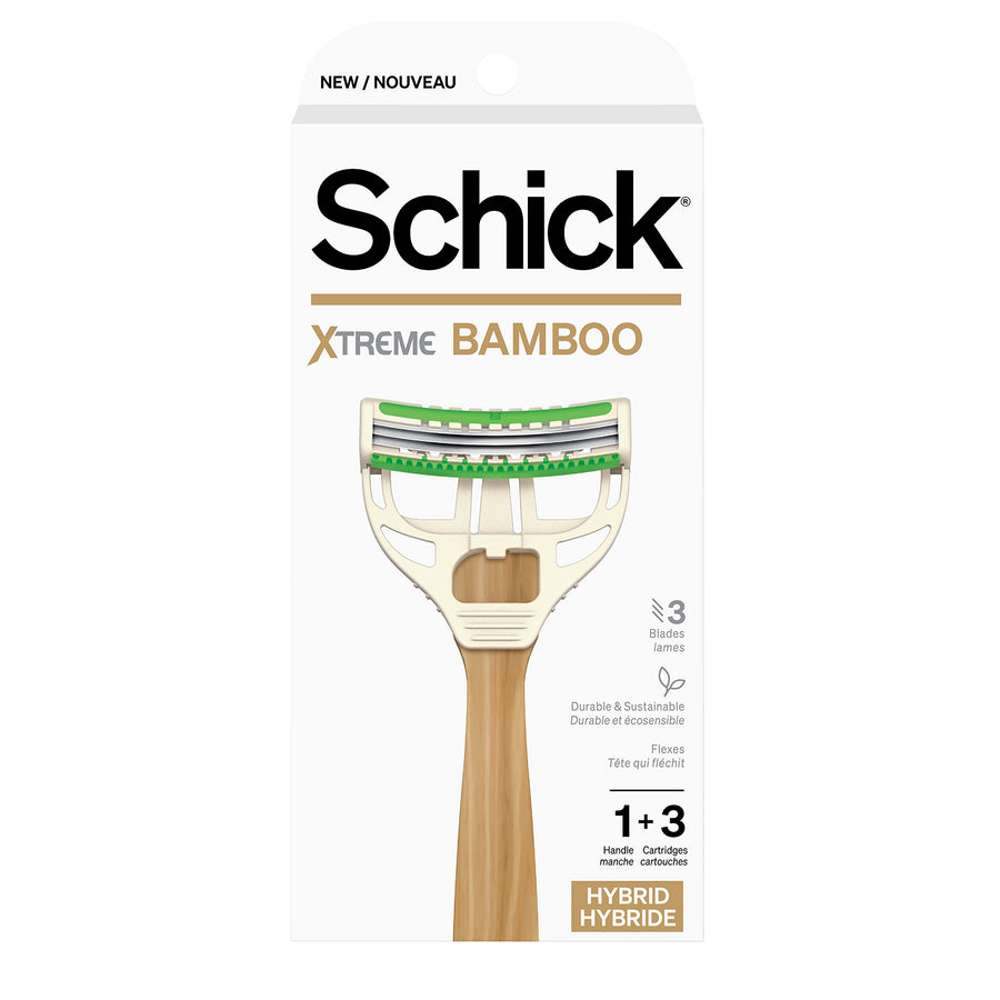 Schick Xtreme Bamboo Razor ââ‚¬â€ Eco Friendly Razor, Bamboo Disposable Razors Men, Bamboo Razor Handle