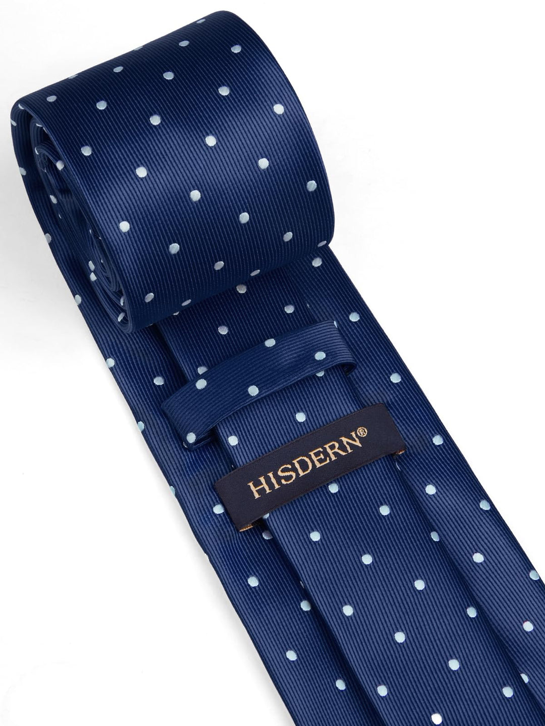 HISDERN Navy Blue Ties for Men Formal Business Woven Si