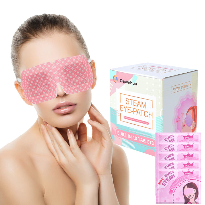 18 Packs Steam Eye Mask for Dry Eyes Dark Circles and Puffiness Tired Eyes, Disposable Self Heating Eye Mask for Stress Relief Relief Eye Fatigue