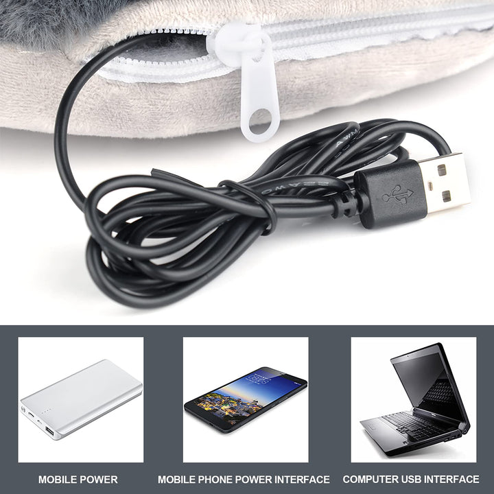 Linkidea Electric Heated Foot Warmers USB Slippers for 