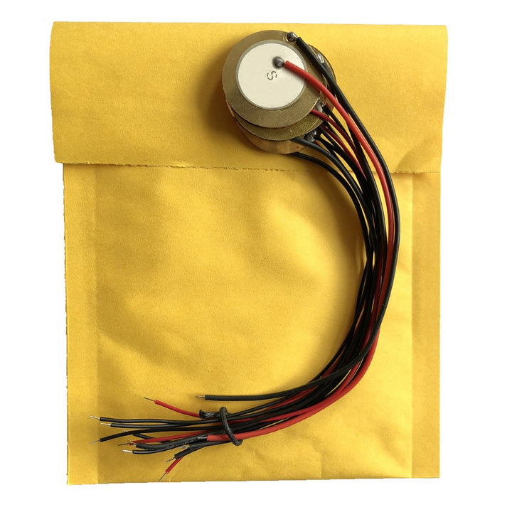 Luvay 12Pcs Piezo Pickup Transducer Prewired - 27mm Contact Microphone Trigger - Discs Elements for Acoustic Instrument: Guitar, Drum, CBG etc. with Leads