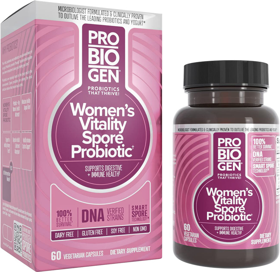 Women’s Daily Supplement, Vitality Probiotic Smart Spore Technology, White, 60 Count