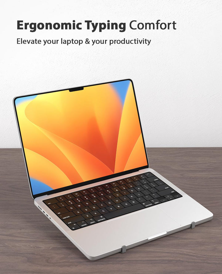 Laptop Riser - Premium Cooling Stand, Portable Laptop Stand for 12-17.3 Compatible with All Laptops MacBook Pro Air, Ideal Travel Ergonomic Compact Aluminum Adjustable, Foldable Laptop Stand