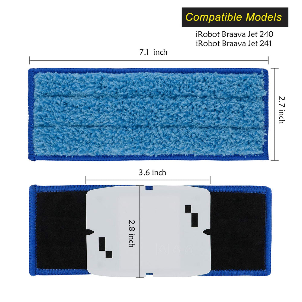 MXZONE 10 Pack Replacement Mopping Pads for iRobot Braa