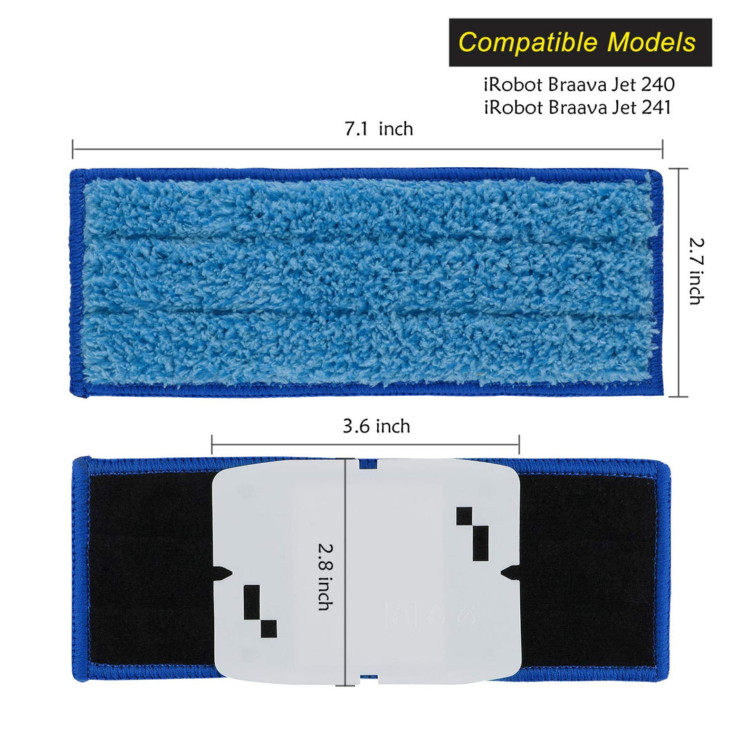 MXZONE 10 Pack Replacement Mopping Pads for iRobot Braa