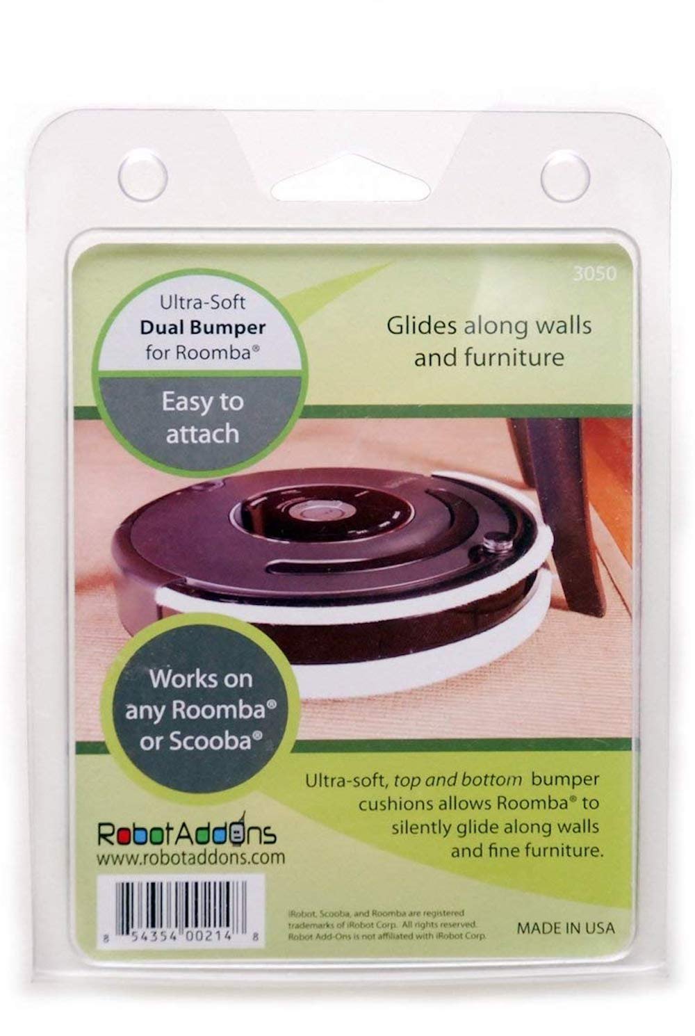 Dual Ultra-Soft Bumper for Roomba
