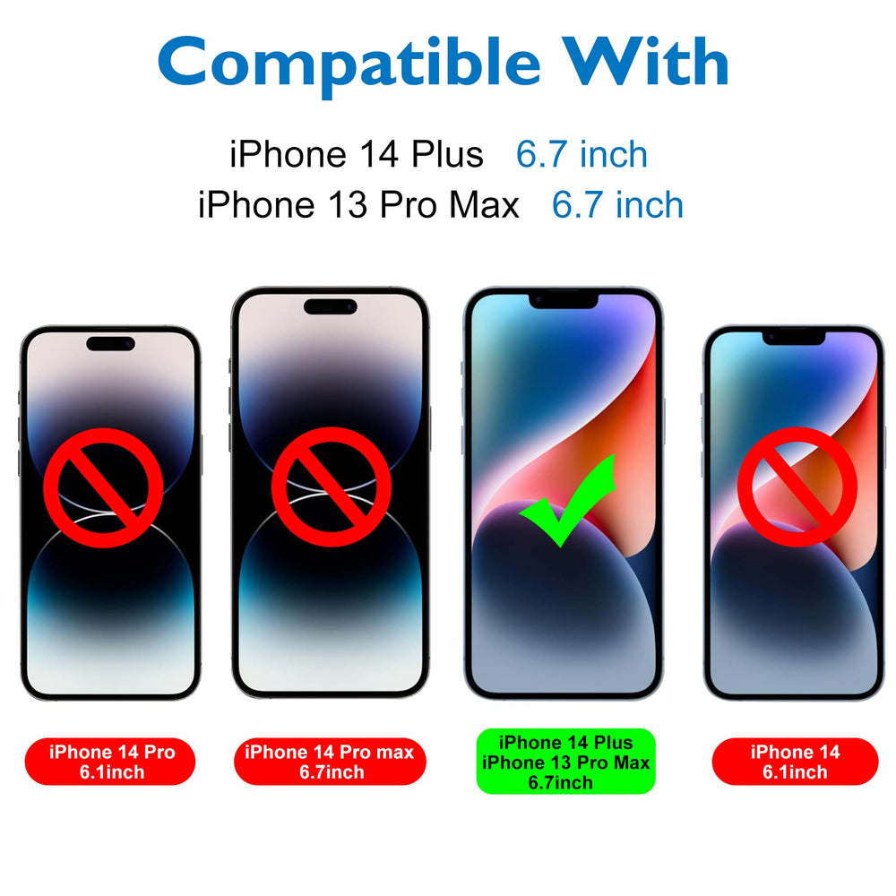Matte Glass Screen Protector for iPhone 14 Plus/iPhone 13 Pro Max 6.7-inch Anti-Glare & Anti-Fingerprint Tempered Glass Clear Film Case Friendly Easy Install Bubble Free Smooth as Silk