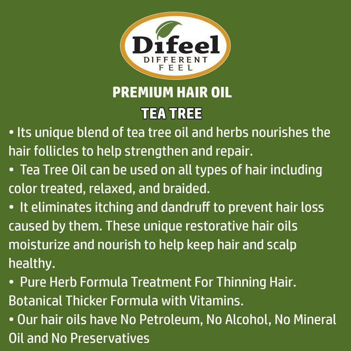 Premium Natural Hair Oil - Tea Tree Oil for Dry Scalp 2.5 Ounce