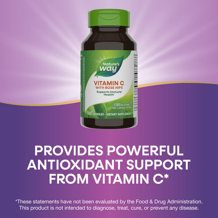 Nature&#39;s Way Vitamin C with Rose Hips, Powerful
