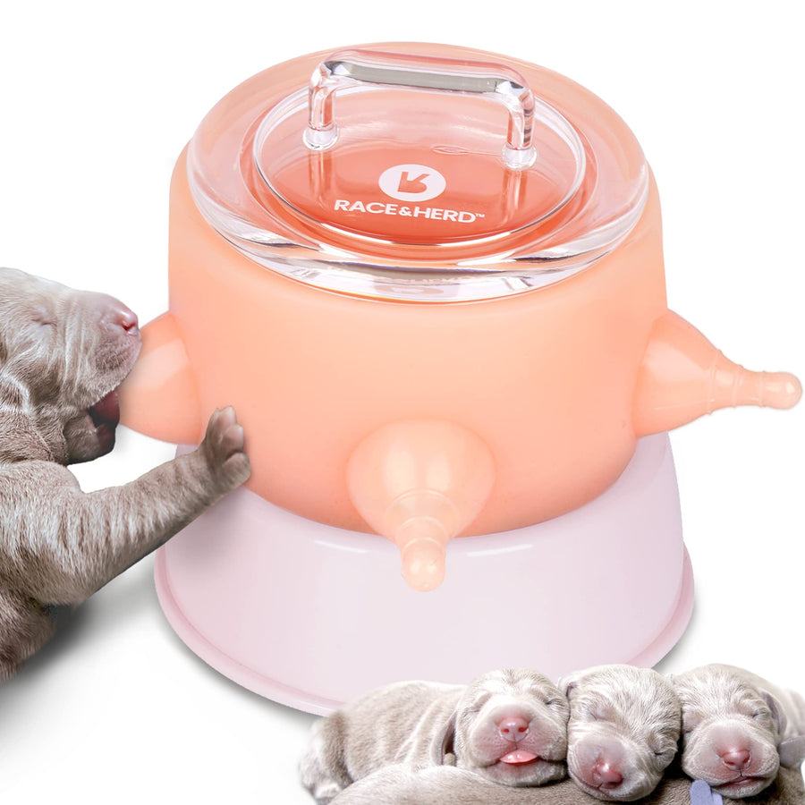 5 Puppy Feeders for Multiple Puppies | 3.5 oz Capacity, Silicone & Rubber, Gravity-Fed, Small Dog Breed