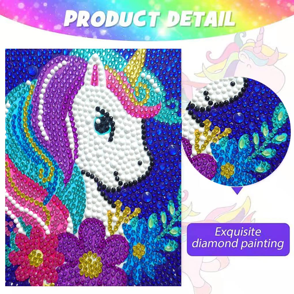 Diamond Painting Kit for Kids, 6 Pieces 5D Full Drill Diamond Painting Kits for Beginners DIY Diamond Art Craft Set for Home Wall Decor 6x6 inch