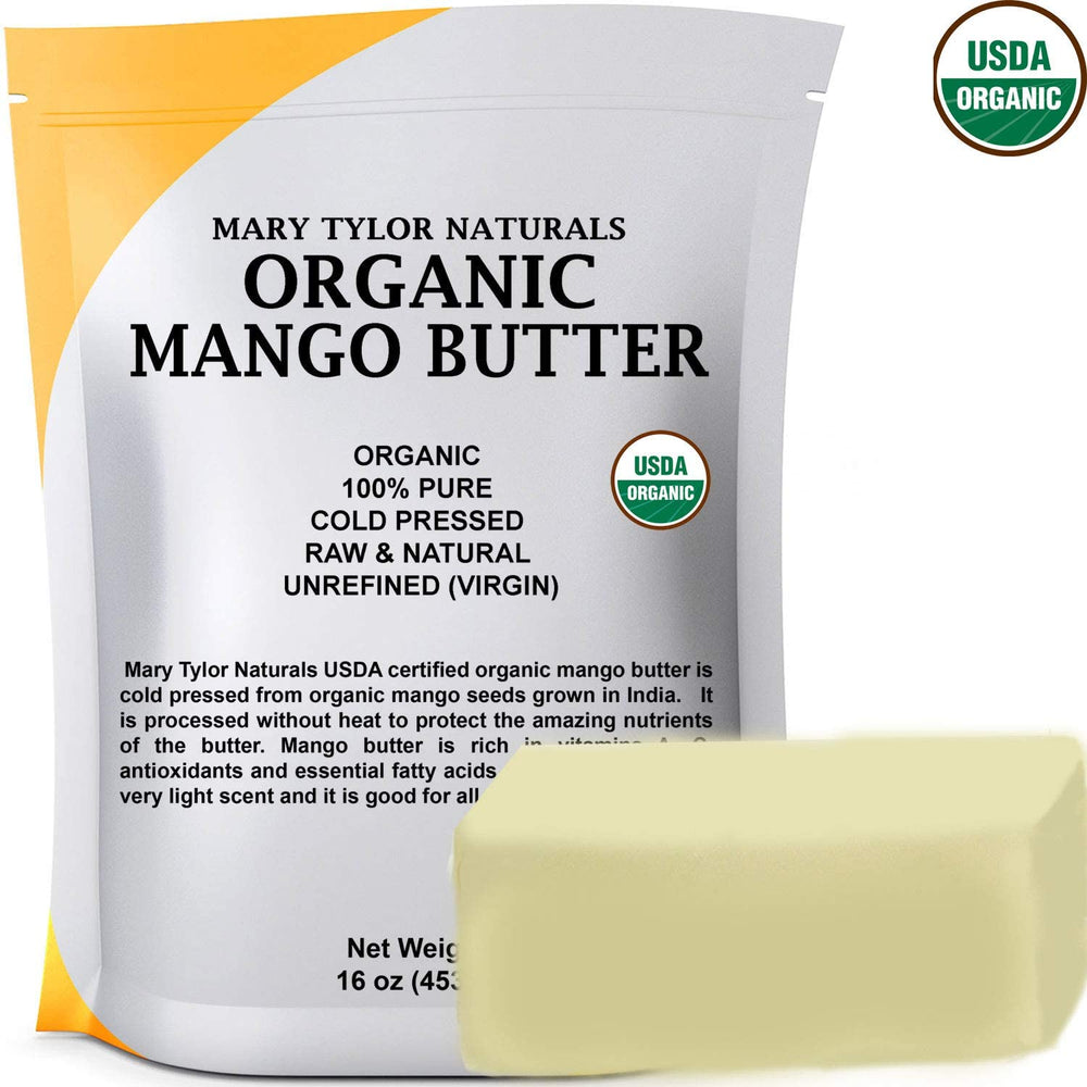 Organic Cocoa Butter 1 lb — USDA Certified Raw Unrefined, Non-Deodorized, Rich In Antioxidants — for DIY Recipes, Lip Balms, Lotions, Creams, Stretch Marks