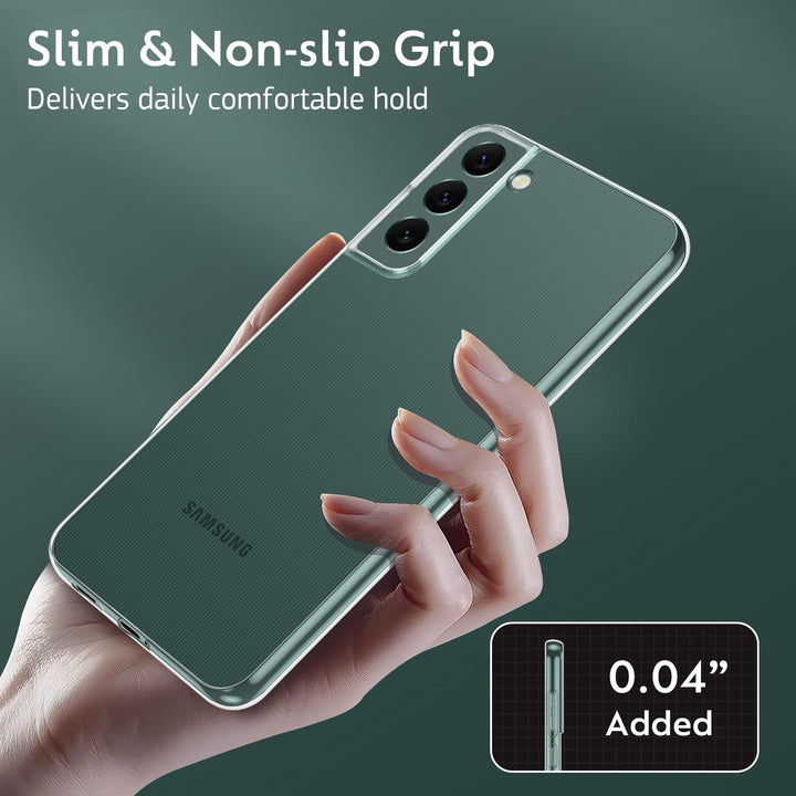 Galaxy S22 Plus 5G Case, Ultra [Slim Thin] Scratch Resistant TPU Rubber Soft Silicone Crystal Clear Lightweight Gel Protective Case Cover for Samsung Galaxy S22 Plus+ 6.6 Inch