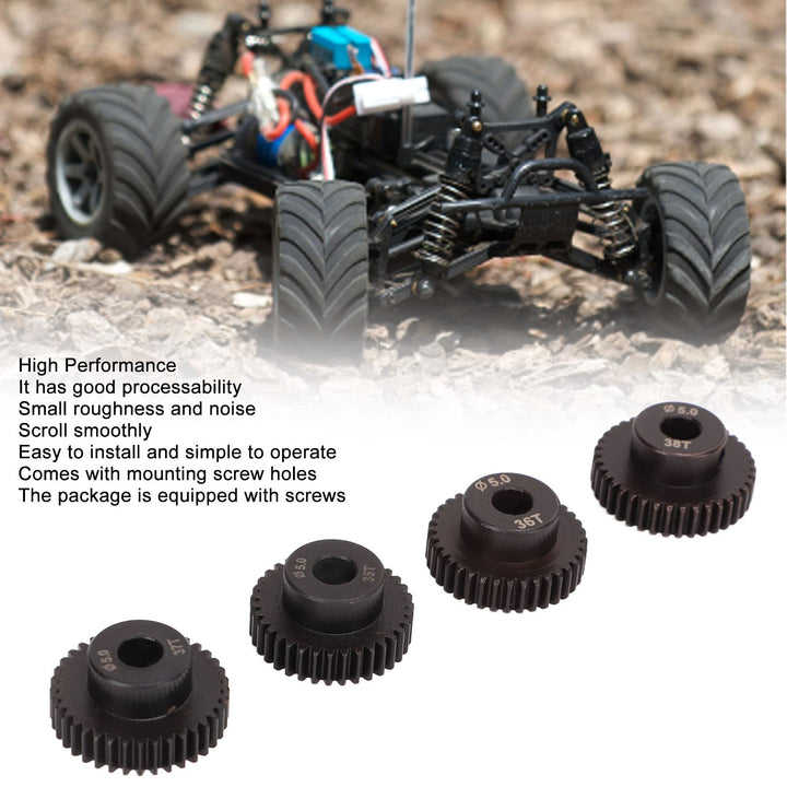 48Dp Motor Pinion Gear, 5.0Mm Molybdenum Alloy Steel Pinion Gear Set Include 35T 36T 37T 38T Motor Accessories for Rc Car Car Model Accessory