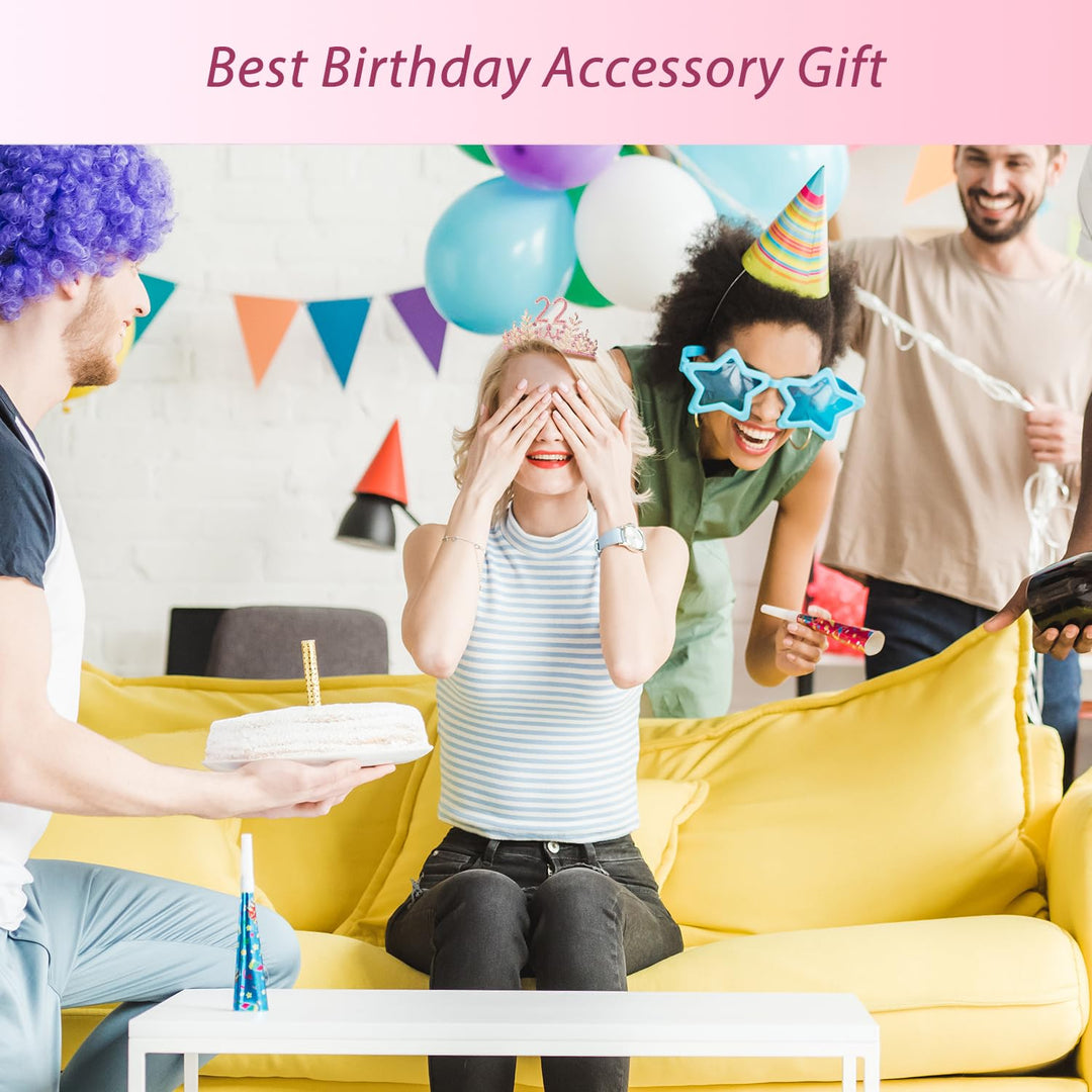 22nd Birthday Decorations Party Supplies, 22nd Birthday Gifts, Pink 22nd Birthday Tiara and Sash, 22nd White Satin Sash 22 &amp; Fabulous, 22nd Birthday Party Supplies and Decorations, Happy 22nd Birthday