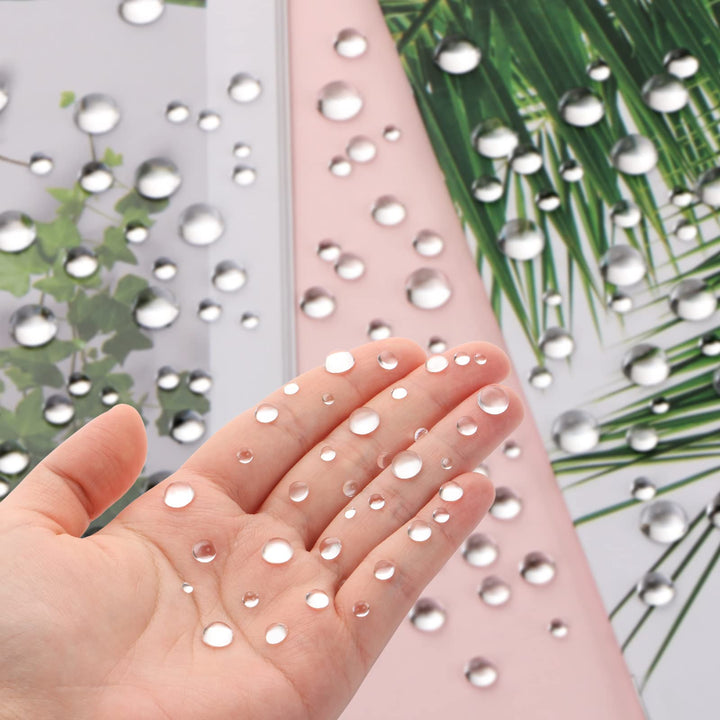 700 Pieces Clear Water Dewdrop Embellishments, Card Making Supplies Clear Beads Water Droplets Waterdrop Resin Beads for DIY Scrapbooking Crafts Paper Decor Phone Case Craft