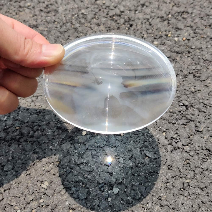 Fresnel Lens, Diameter 100mm (4&#39;&#39;), Focal Length 50mm, Acrylic Lens (not Glass), for Physics Classroom, Solar Heating, Magnifiying. (Focal Length 50mm)