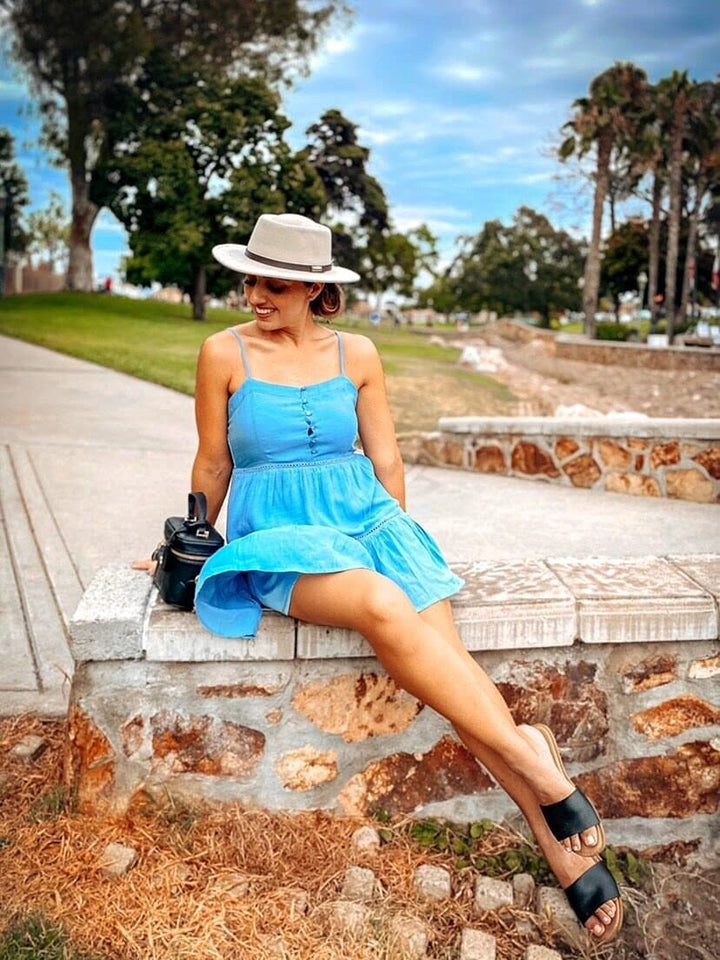 Lanzom Women Vintage Wide Brim Warm Wool Fedora Hat Bel