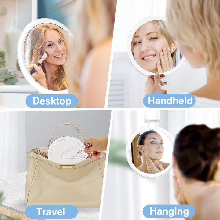 JMH Magnifying Handheld Mirror Double Sided, 1X 20X Mag