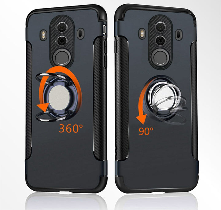 Mate 10 Pro Case, Mingwei [with 360 ° Kickstand] Rotating Ring Case [Dual Shockproof] Protection Cover Compatible with [Magnetic Car Mount] for Huawei Mate 10 Pro (Mate 10 Pro, Blue)