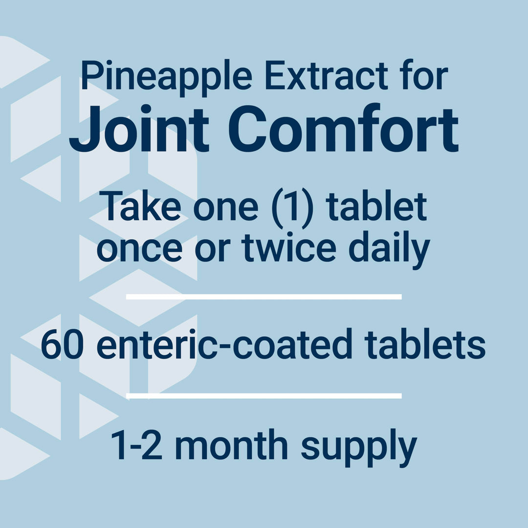 Specially-Coated Bromelain, Pineapple Extract, Joint Health, Joint Comfort, Vegetarian, Gluten-Free, Non-GMO, 500 mg, 60 enteric-Coated Tablets