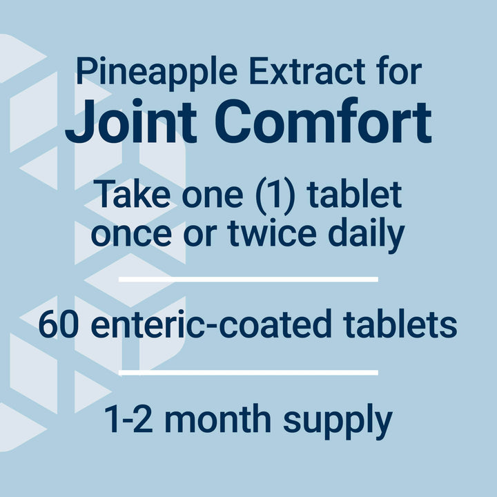 Specially-Coated Bromelain, Pineapple Extract, Joint Health, Joint Comfort, Vegetarian, Gluten-Free, Non-GMO, 500 mg, 60 enteric-Coated Tablets