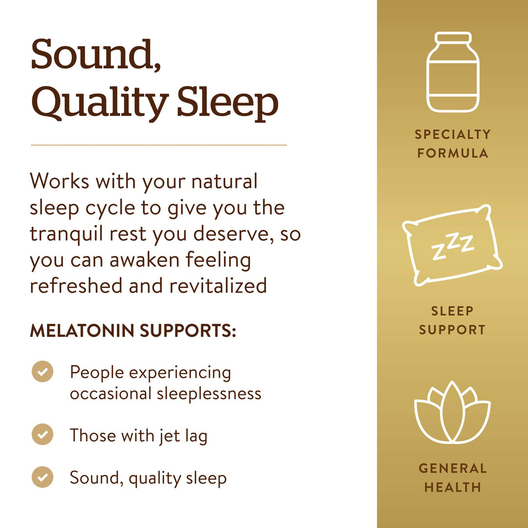 Solgar Melatonin 5 mg, 120 Nuggets - Helps Promote Rela