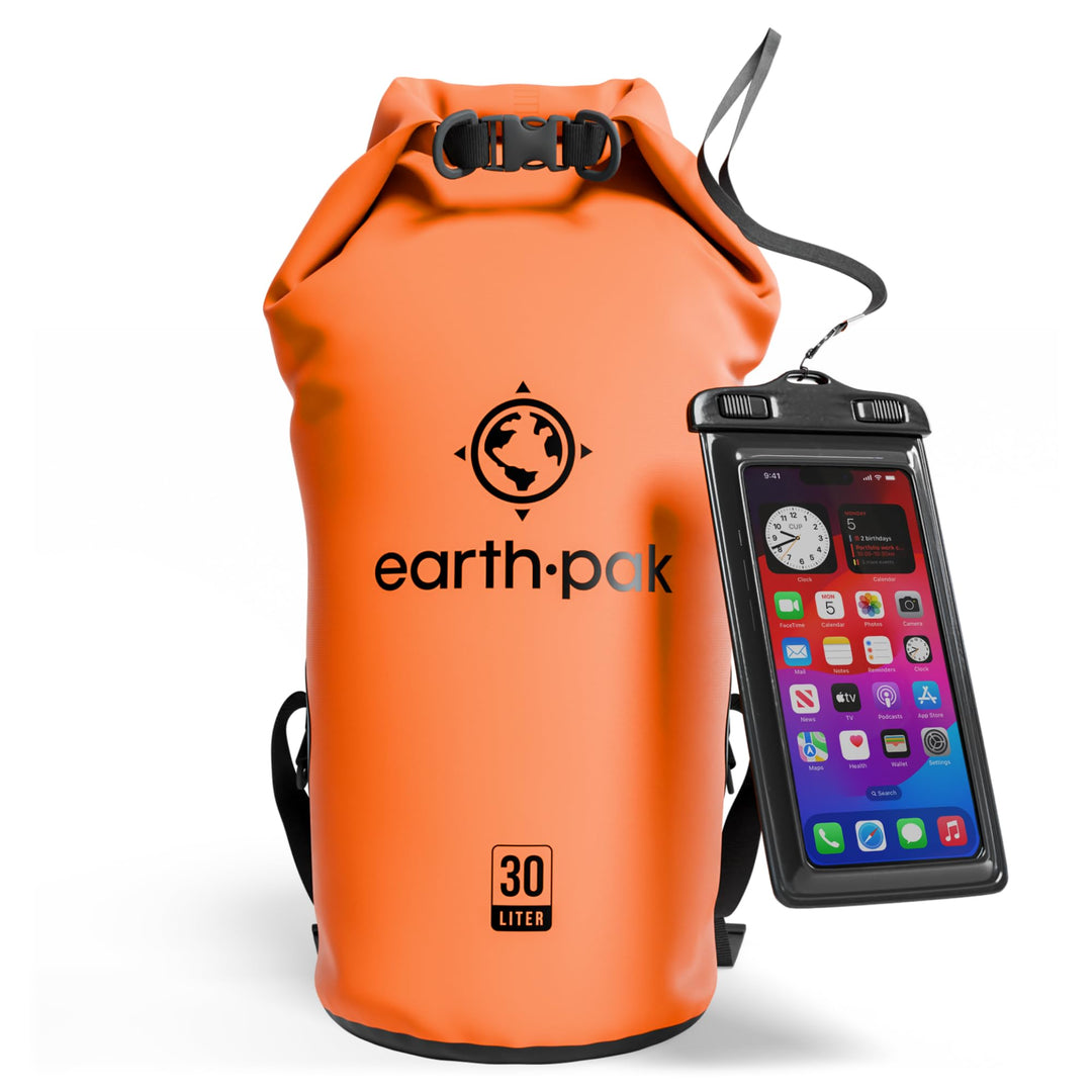 Waterproof Dry Bag - Roll Top Waterproof Backpack Sack Keeps Gear Dry for Kayak with Waterproof Phone Case
