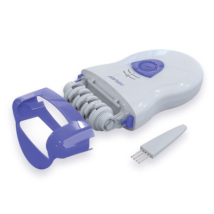 Speed Corded Epilator - Hair Removal Epilator for Women and Men, Hair Remover for Arms, Legs, Underarms, Bikini Area, and Face, Two Speeds, White/Red