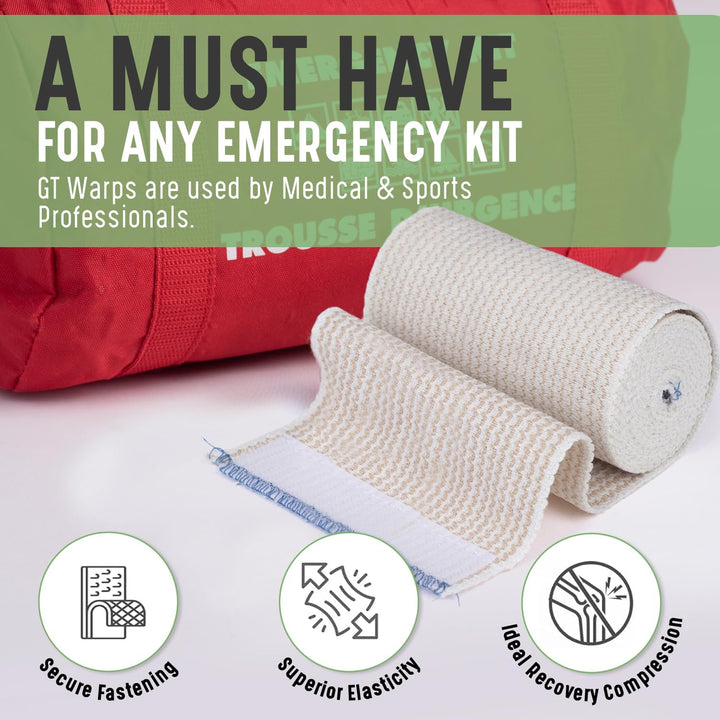 GT 4 Cotton Elastic Bandage with Hook &amp; Loop Cl