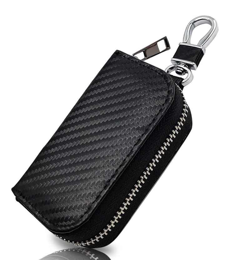 Faraday Bags for Key Fob - RFID Blocking Faraday Key Fob Protector Faraday Box | Portable Key Fob Signal Blocker RFID Key Fob Protector, RFID Blocking Pouch Upgraded Faraday Bag, Carbon Fiber Black