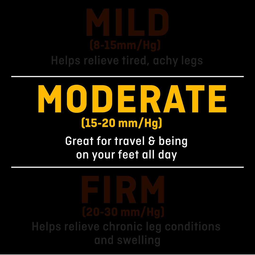 Futuro Revitalizing Men&#39;s Dress Socks, Black, Large, Moderate (15-20 mm/Hg)