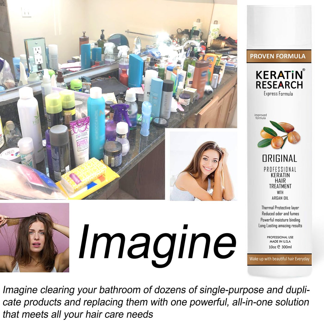 Brazilian Keratin Hair Straightening and Smoothing Blowout Treatment Professional Organic Results shiny Hair with Natural look Queratina Keratina (4 OZ Original)