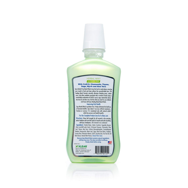 Xylitol Mouthwash Fluoride Free with Enamel Support, Gentle, Natural Healing Herbal Mint - 16 fl oz (Pack of 1)