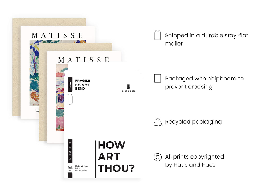 Aesthetic Posters, Matisse Poster - Set of 6 Matisse Wall Art, Wall Posters Aesthetic, Matisse Prints, Art Exhibition Poster, Mattise Art, Summer Matisse Art Print (11 x 14, UNFRAMED)