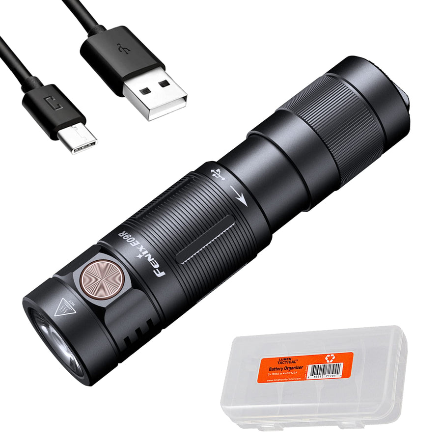 Fenix E09R EDC Flashlight, 600 Lumen USB-C Rechargeable