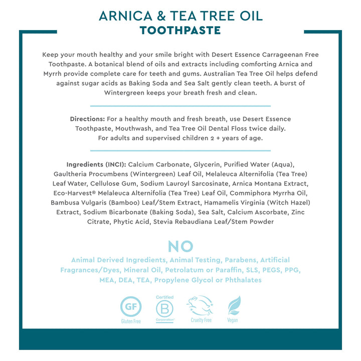 Desert Essence - Carrageenan Free Arnica &amp; Tea 
