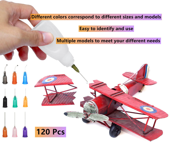 120 Pcs Blunt Distribution head With Luer Lock, Elbow and Straight distribution head, Industrial Liquid Dispenser head for Oil Glue Applicator and Syringe (0.5 Inch)