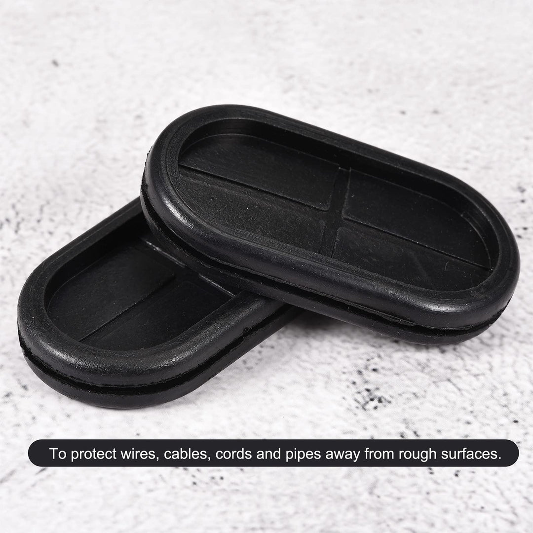MECCANIXITY Rubber Grommet Mount Size 60 x 30 mm Oval D
